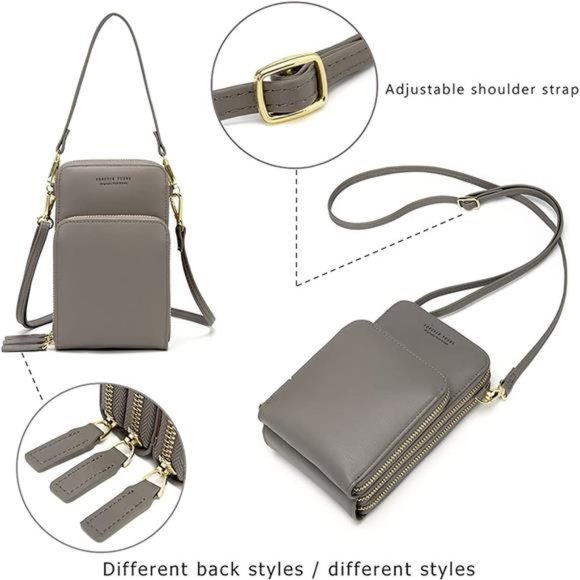 Small Crossbody Cell Phone Purse Women Mini Messenger Shoulder Handbag Wallet - Picture 5 of 6